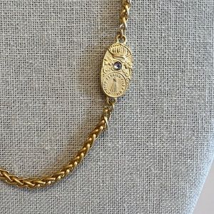 24K clad 15” Chevalier Chain with Twin Cuvée Pendants